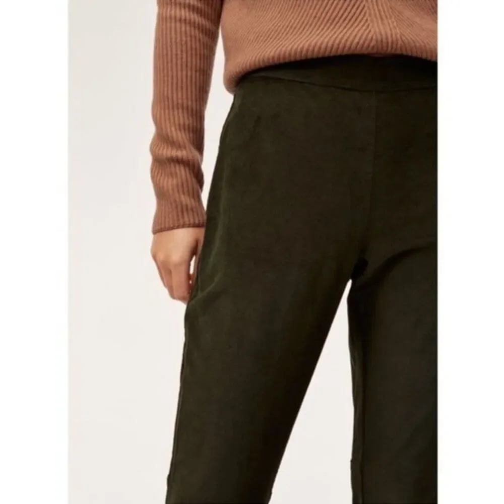 Babaton Aritzia Mitch green corduroy pants SIze 2 - Picture 3 of 12